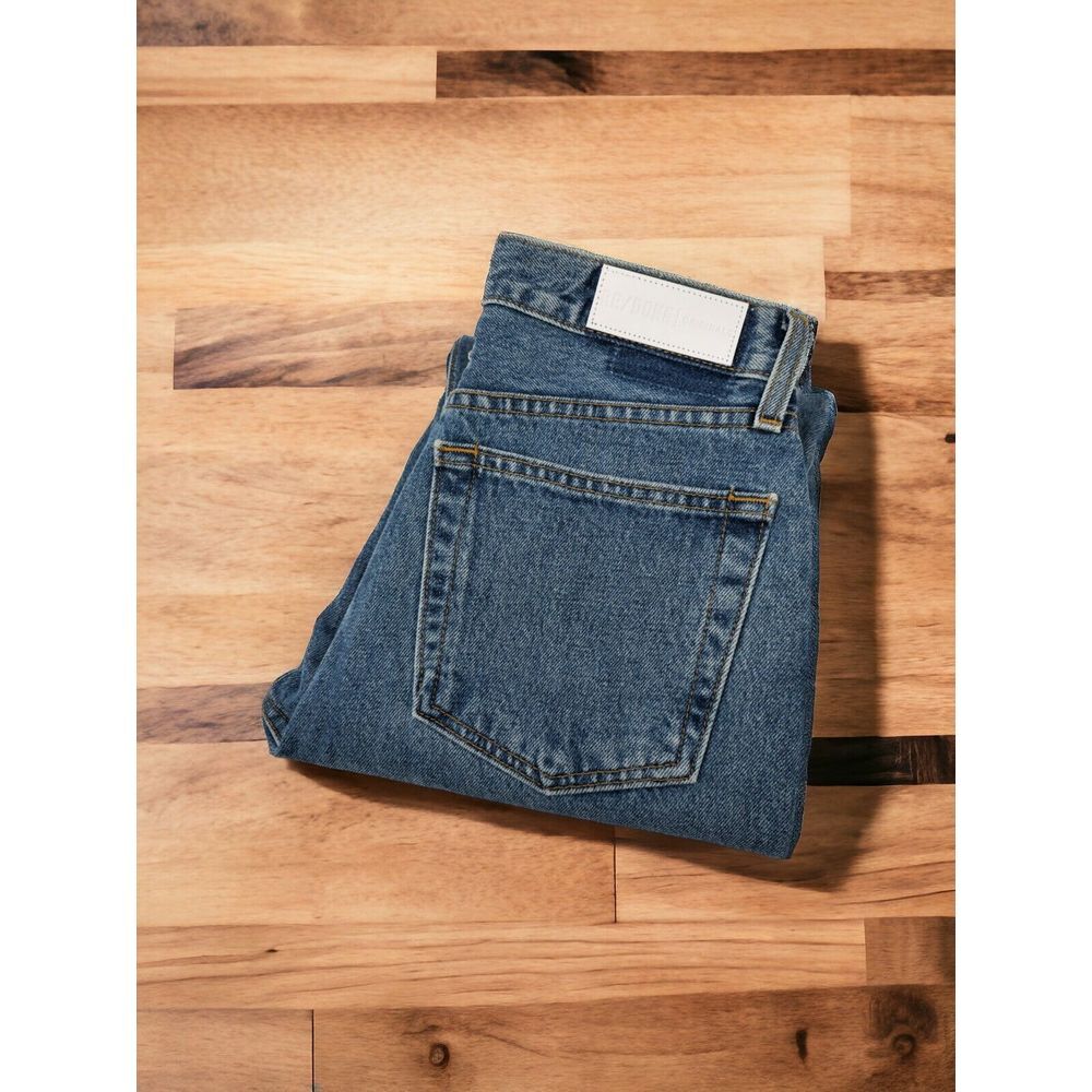 Re/Done Originals 2017 High Rise Stove Pipe Raw Hem Medium Vain 28 182-3WSTV27